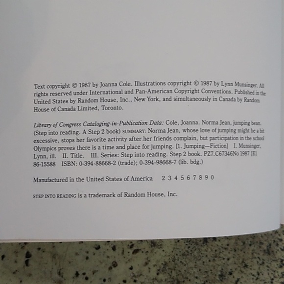 👩Norma Jean Jumping Bean Joanna Cole Vintage Level Reader Children Picture Book - Picture 3 of 5